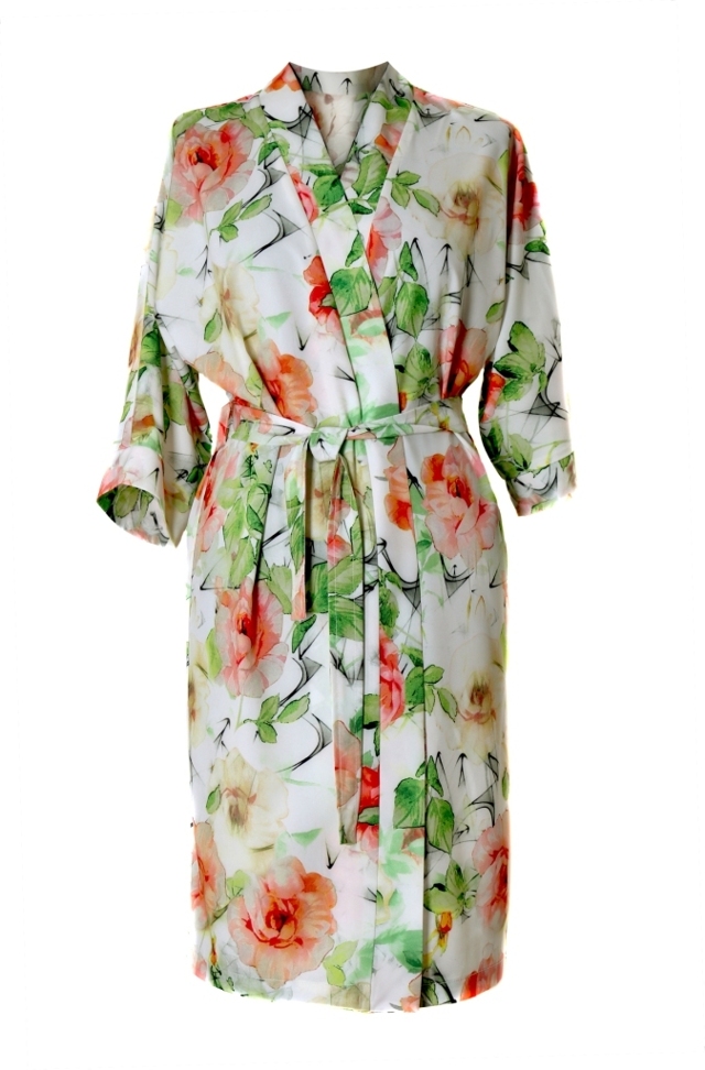 Dámský župan Kimono Ellie 1554 0001 - Vestis - L - květinový vzor