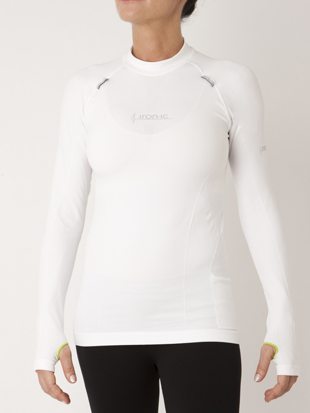 Unisex funkční tričko s dlouhým rukávem UP IRON-IC 1.0 - bílé Barva: Bílá, Velikost: - XXL
