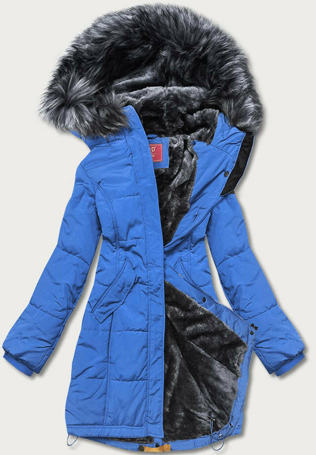 Světle modrá dámská zimní bunda (M-21305) - S (36) - odcienie niebieskiego