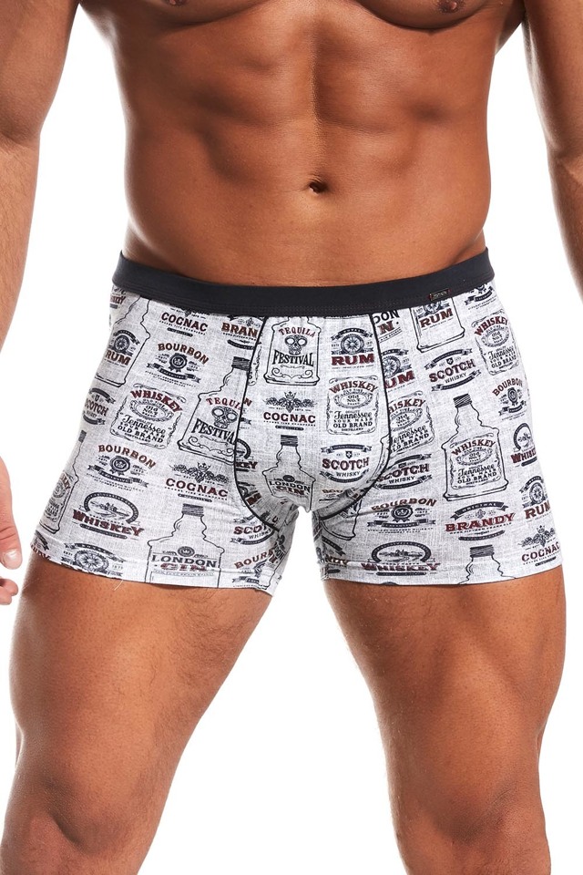 Pánské boxerky Cornette Tattoo Whiskey 2 - L - tmavomodrá-bílá