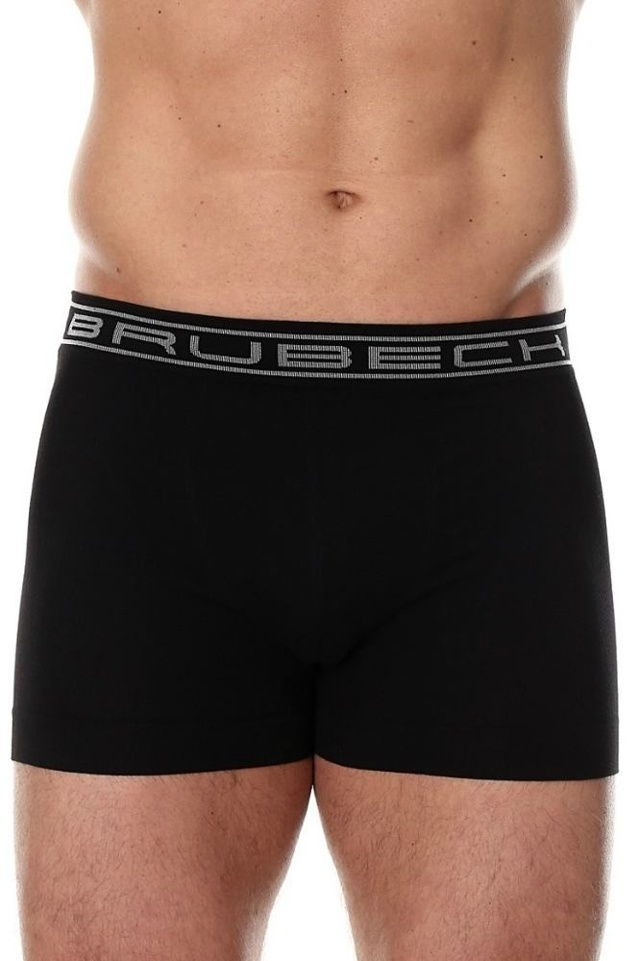 Pánské bezešvé boxerky Brubeck Comfort Cotton černé - L
