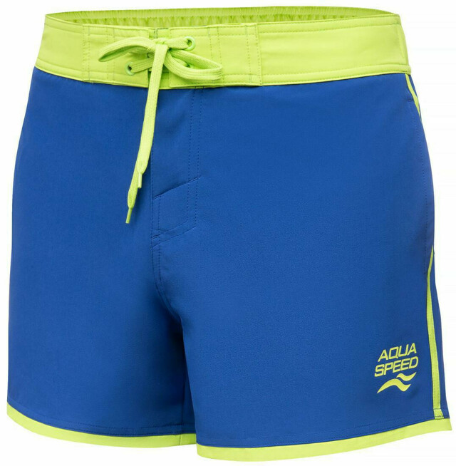 AQUA SPEED Plavecké šortky Axel Blue/Yellow - XXL