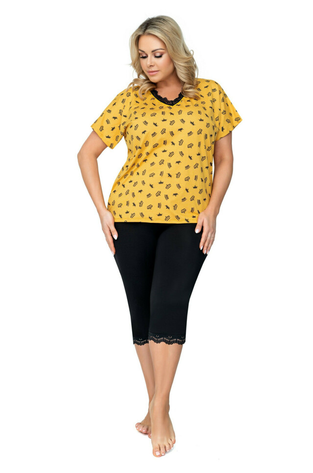 Pyžamo Queen 3/4 Plus Size - Donna - 46