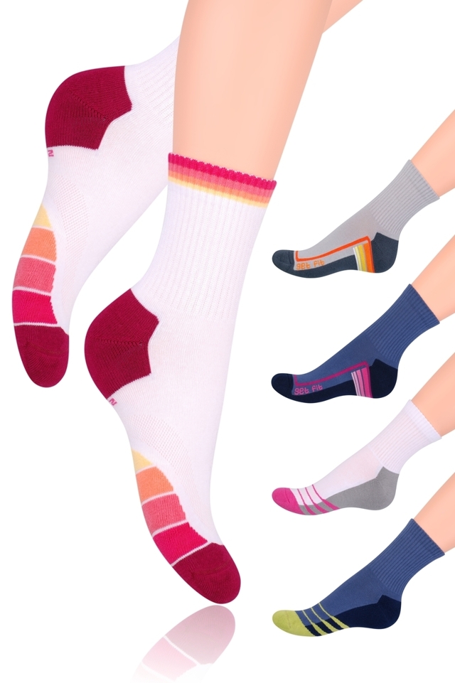 Dámské sportovní polofroté ponožky 047 - 35-37
