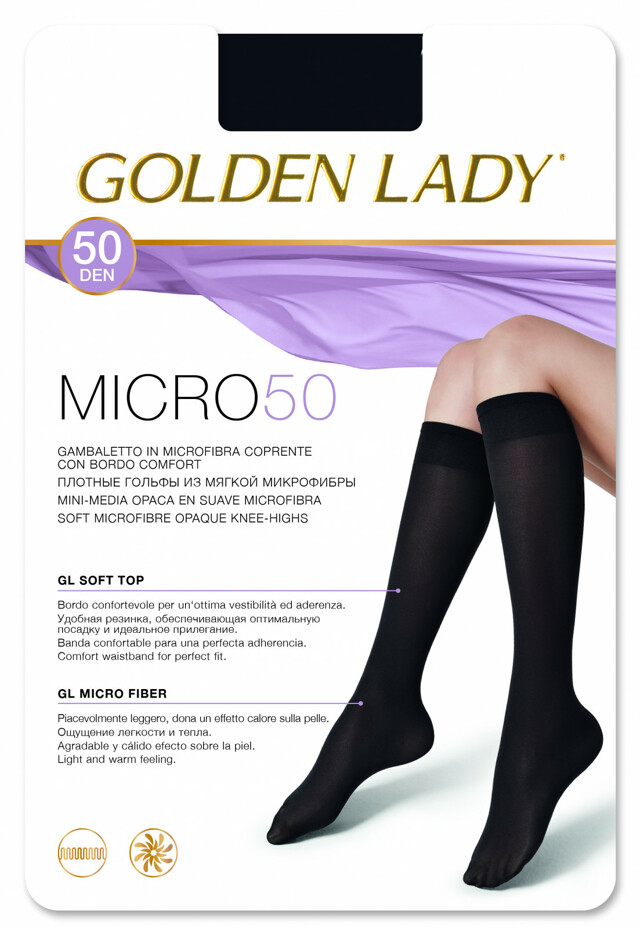 Dámské podkolenky Golden Lady Micro 50 den - univerzální - odstín béžové