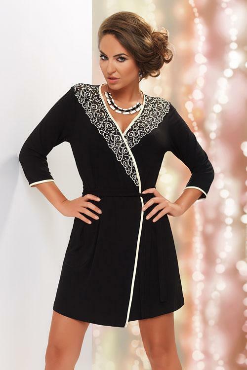 Dámský župan Donna Andrea SZ - XXL - černá