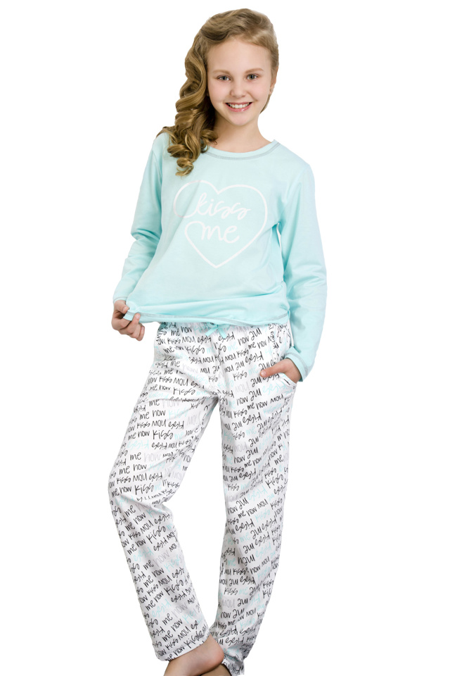 Dívčí  pyžamo Sára tyrkysové