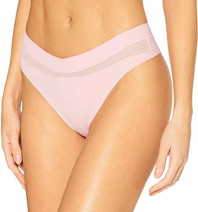 Dámská tanga QF6047E 7Z2 růžová - Calvin Klein