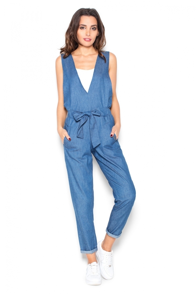 Dámský overal K381 blue - KATRUS - XL - modrá