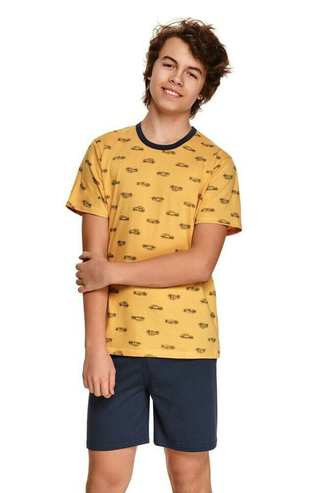 Chlapecké pyžamo Max žluté s auty - 92