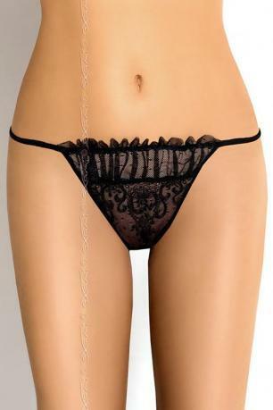 Dámská Tanga V-5048 Fern - Axami - S - černo-béžová