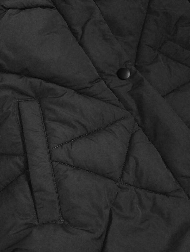 Oboustranná černá dámská zimní bunda (M-136) - S (36) - odcienie czerni