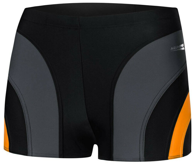 AQUA SPEED Plavecké šortky Sasha Black/Grey/Orange Pattern 310 - M