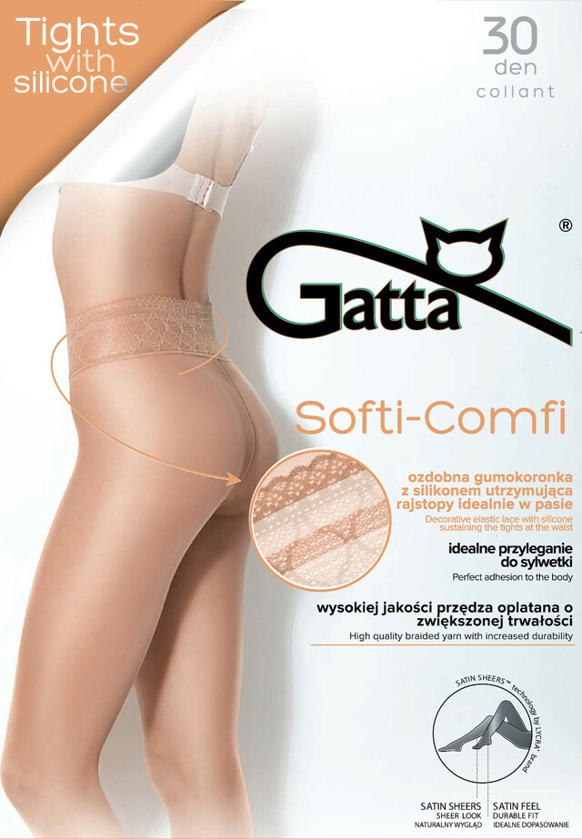 Punčochové kalhoty Gatta Softi-Comfi 30 den - 4-L - Londýn / epizodagrafit