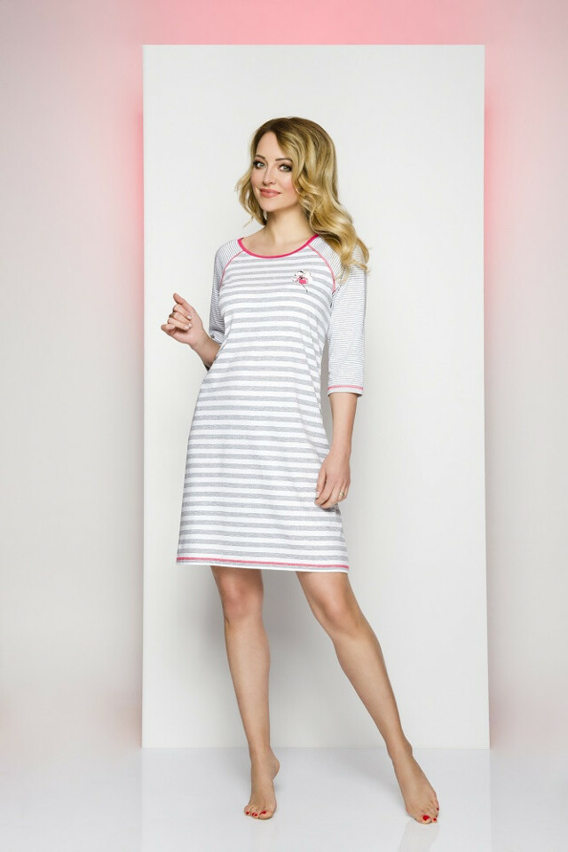 Noční košile Regina 305 S-XL 3/4 r. - S - mix