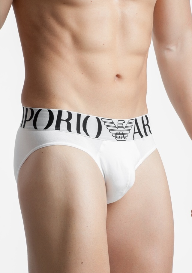 Slipy Emporio Armani 110814 CC716 bílá - XL - Bílá