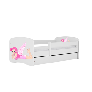 Kocot kids Dětská postel Babydreams víla s křídly bílá, varianta 70x140, bez šuplíků, bez matrace