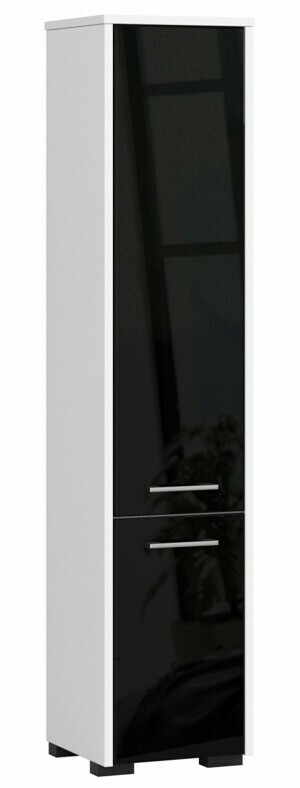 Ak furniture Koupelnová skříňka Fin I 30 cm bílá/černá lesk