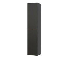 Comad Koupelnová skříňka vysoká Capri 800 2D černý mat/dub kraft zlatý