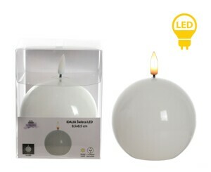 Mondex Since 1986 LED svíčka IDALIA BEAD 11 cm bílá