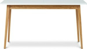 Konsimo Jídelní rozkládací stůl FRISK I 160/200 cm bílý/dub přírodní