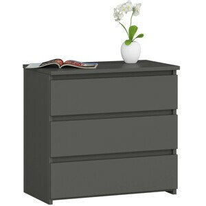 Ak furniture Komoda CL3 60 cm grafitově šedá