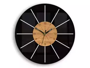 ModernClock Nástěnné hodiny Leon černé