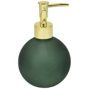 Bathroom Solutions Skleněný dávkovač mýdla BELLY 400 ml zelený