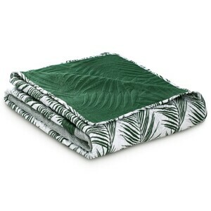AmeliaHome Oboustranný přehoz Tropical 170x210 cm zelený, velikost 170x210