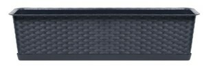 Prosperplast Truhlík s miskou RICHARD antracit, varianta 39,1 cm