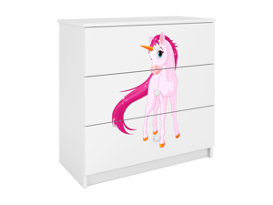 Kocot kids Komoda Babydreams 80 cm jednorožec bílá