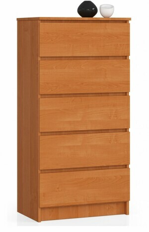 Ak furniture Komoda Kuba 60 cm - 5 šuplíků olše