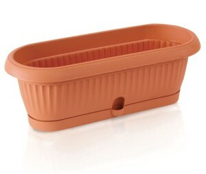 Prosperplast Truhlík s miskou MIA terakota, varianta 26,5 cm