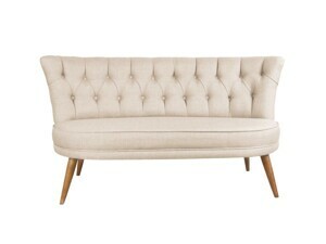Hanah Home 2-místná pohovka Richland 140 cm krémová