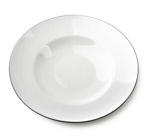 Affekdesign Porcelánový talíř SIMPLE hluboký bílý