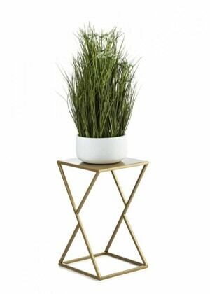HowHomely Stojan na květiny LOFT 23,5 cm zlatý
