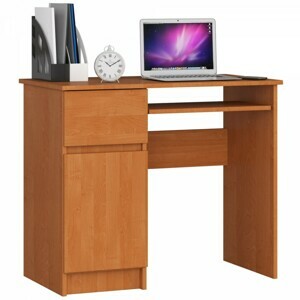Ak furniture Psací stůl PIKSEL 90 cm olše levý