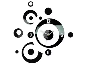 ModernClock 3D nalepovací hodiny Planets černé