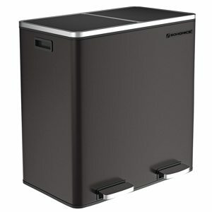 SONGMICS Odpadkový koš Rubax 2x30L černý