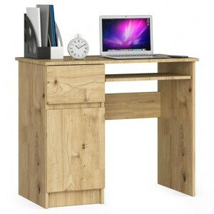 Ak furniture Psací stůl PIKSEL 90 cm dub artisan levý