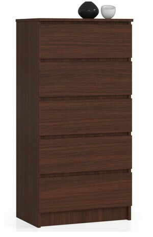 Ak furniture Komoda Kuba 60 cm - 5 šuplíků wenge