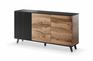 HALMAR Komoda RANDOM 160 cm dub wotan/černá
