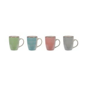 Excellent Houseware Sada 4 hrnků Lory 270 ml barevná