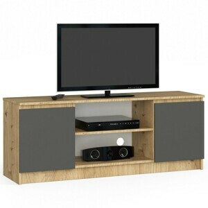 Ak furniture TV stolek Beron 140 cm dub artisan/grafit šedý