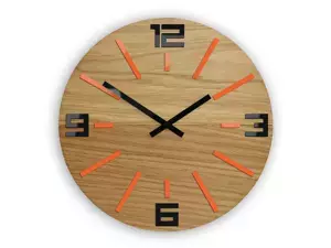 ModernClock Nástěnné hodiny Sheen hnědé