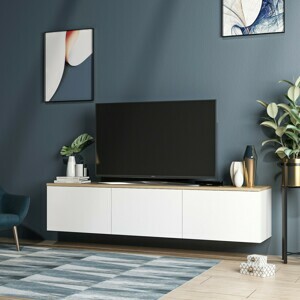 Hanah Home TV stolek Neon 160 cm dub/bílý