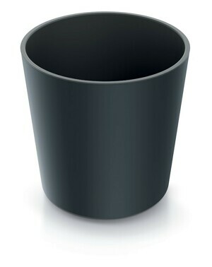 Prosperplast Květináč NURBI ROUNDED antracit, varianta 25 cm