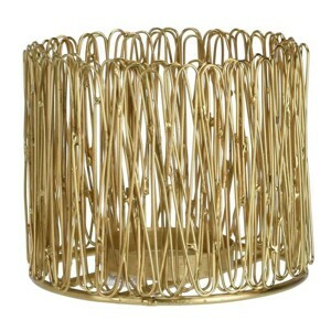 H&S Decoration Designový svícen Goldis 10x13 cm zlatý