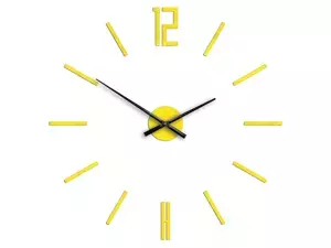 ModernClock 3D nalepovací hodiny Carlo žluté