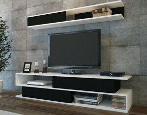 Hanah Home Obývací stěna Sims bílá/černá